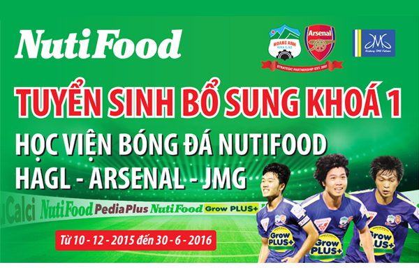 Học viện bóng đá NutiFood-JMG kết thúc Tuyển sinh bổ sung khóa 1